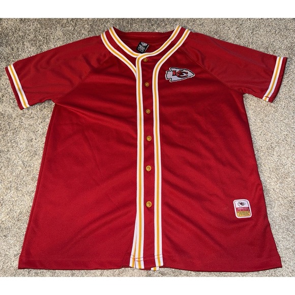 NFL Other - NFL Team Apparel Kansas City Chiefs Red Baseball Style Jersey Football Men's (M)
